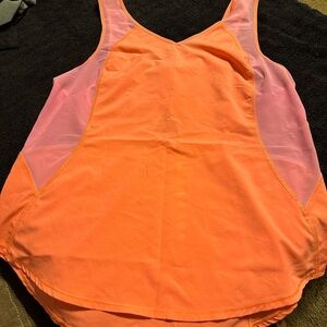 Lulu light loose tank. Pink and orange. Size 8.
